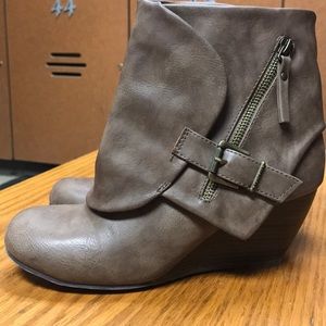 Blowfish wedge booties, never worn!